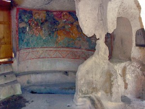 фреска, пещерный город