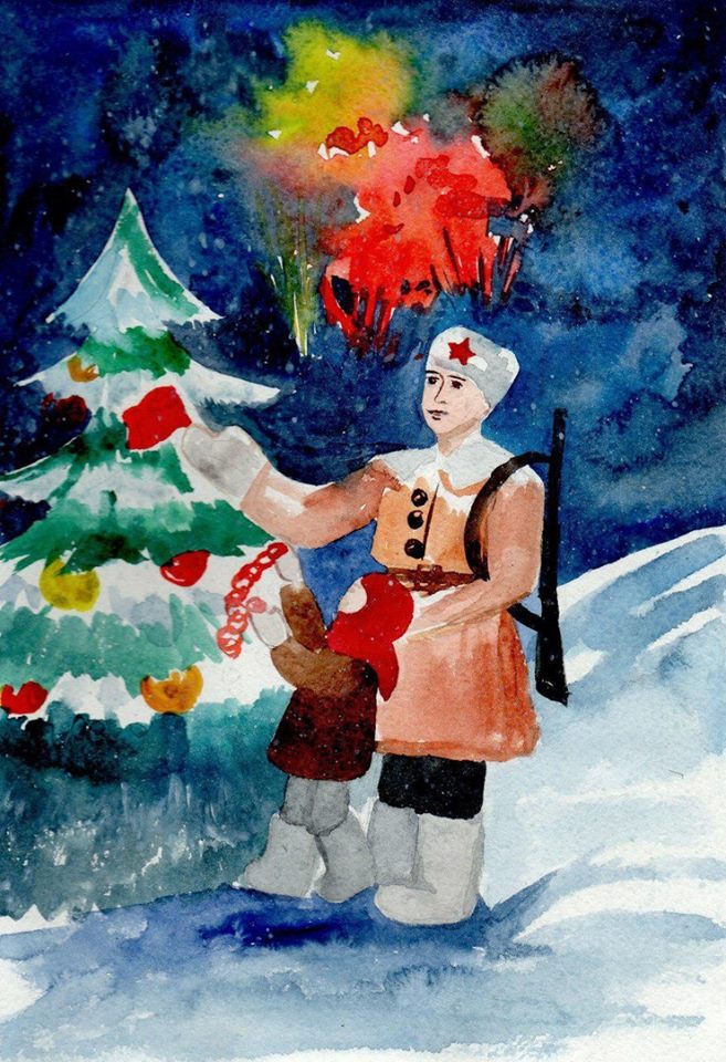 Новогоднюю открытку Почты России украсит рисунок юной жительницы Крыма